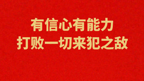 有信心有能力打败一切来犯之敌